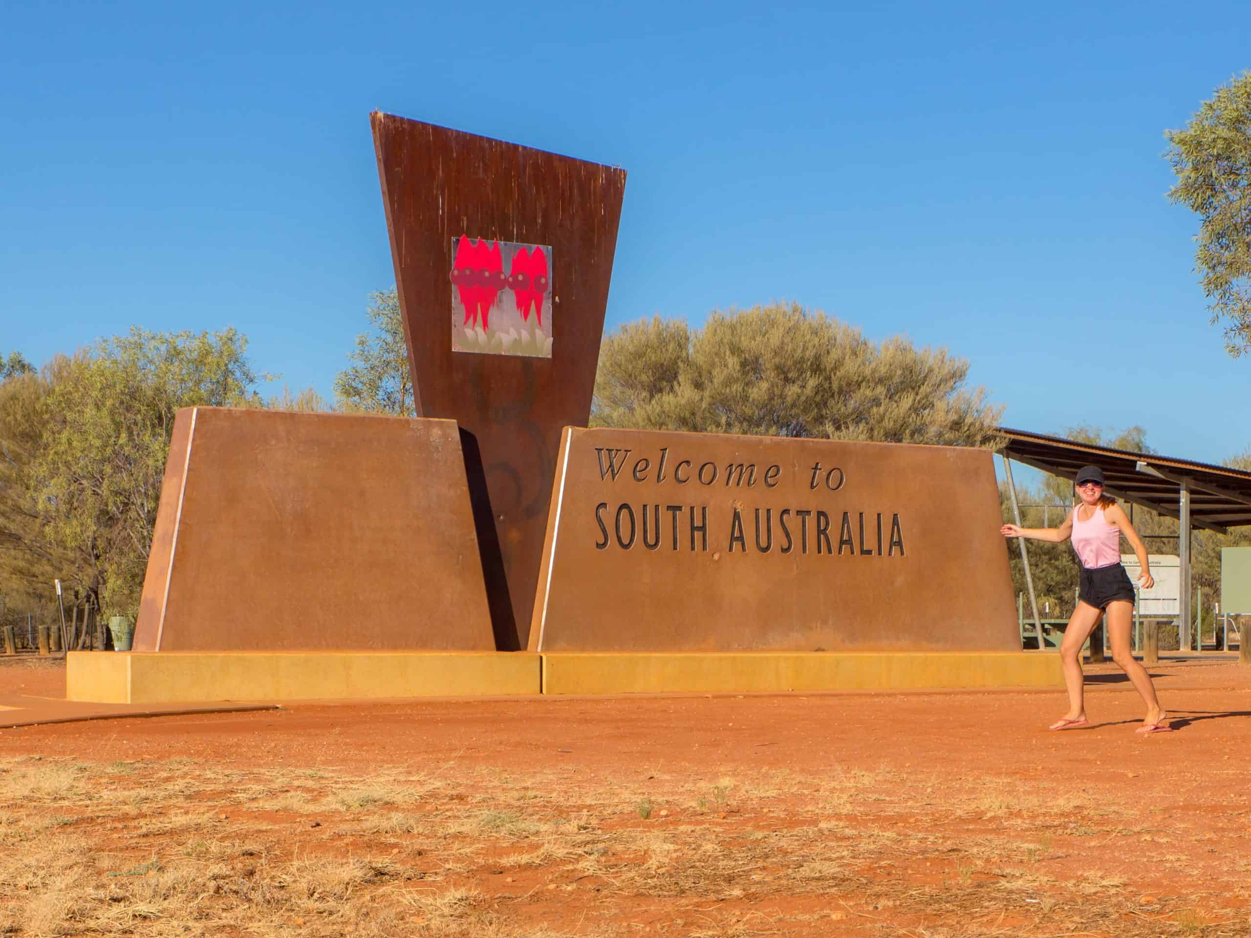 South Australia border sign
