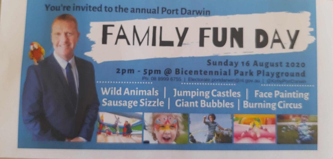 Port Darwin family fun day flyer
