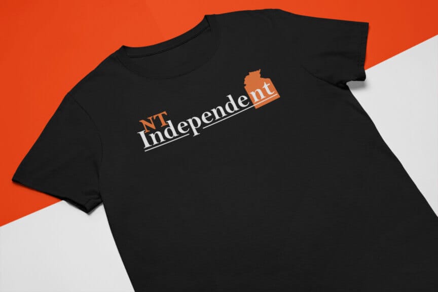 NT Independent logo design2-Black-Shirt